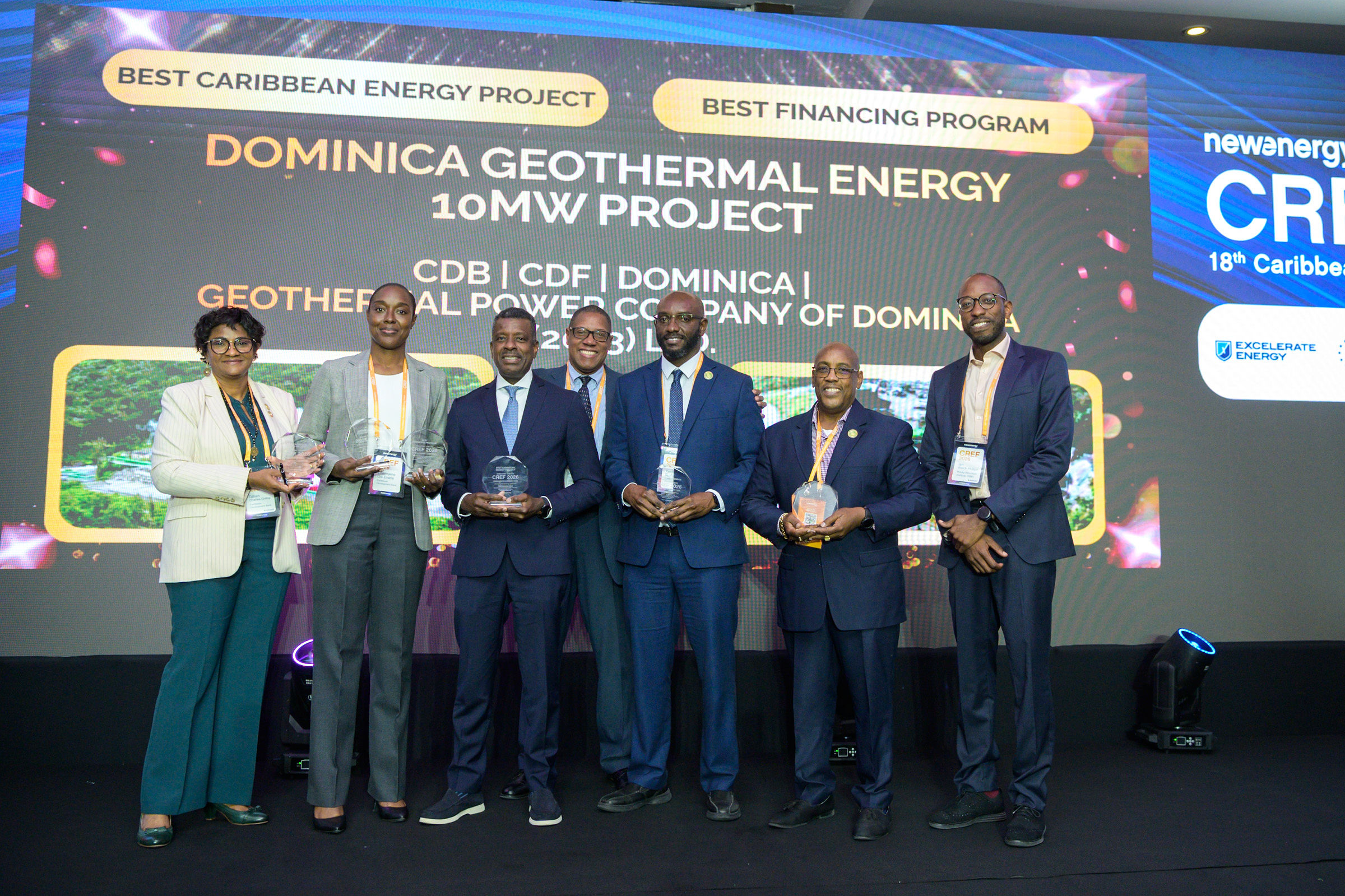 Representatives of CDF, CDB and the Government of Dominica with the CREF 2026 awards